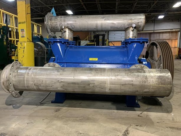 6000 CFM, NES #2BE-42-2BE-426-2BY3-3, single stage vacuum pump, 250 HP, side belt driven - Image 2