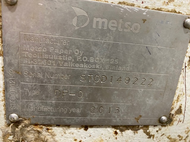 Metso #DF-0 Optifiner, horizontal low consistency deflaker, 29-87 psi, 1800 RPM, 250 HP, 2013 - Image 2