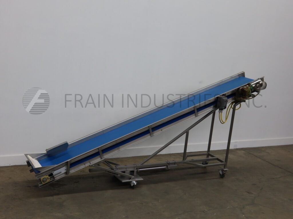 20" wide x 14.4' long, CMI Equipment & Engineering Co. #M1-3.9, inclined belt conveyor - Image 1
