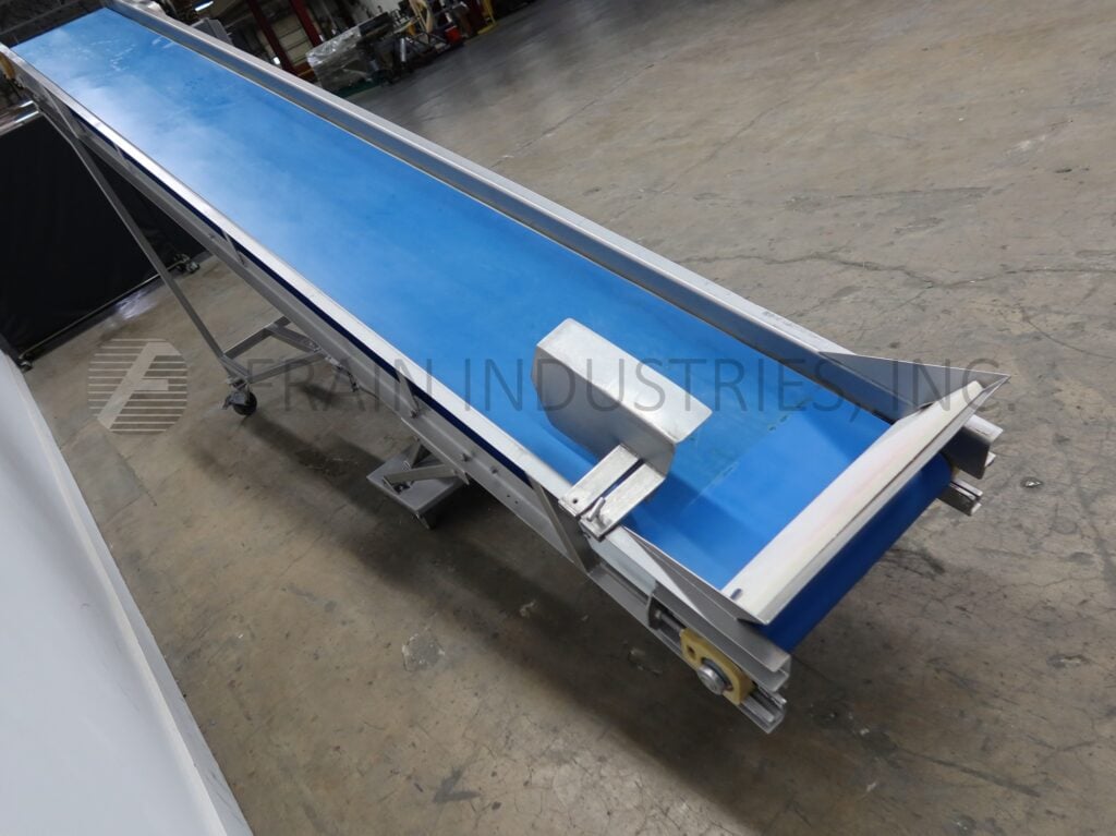 20" wide x 14.4' long, CMI Equipment & Engineering Co. #M1-3.9, inclined belt conveyor - Image 2