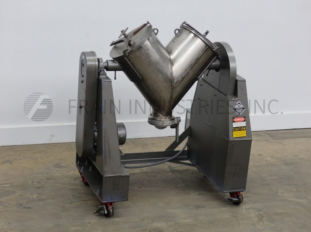 2 cu.ft. Patterson, 316 Stainless Steel twin shell mixer, bolt down covers, butterfly valve discharge - Image 5