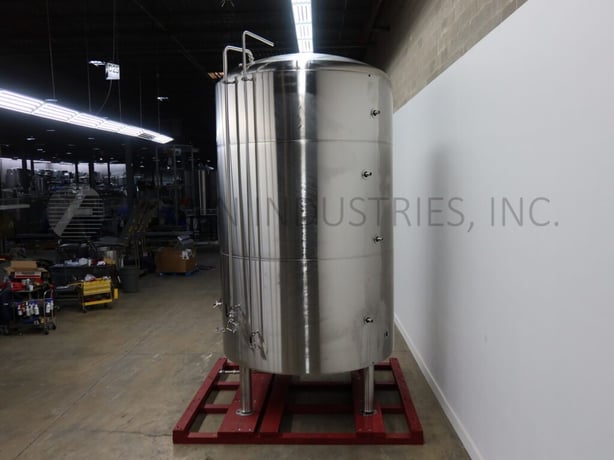 5000 gallon JVNW Inc., 304 Stainless Steel jacketed & insulated tank, 98" dia. x 154" straight wall, dish - Image 3
