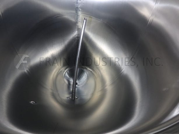 Mueller #150BBL, 304 Stainless Steel jacketed & insulated tank, 96" dia. x 138" straight wall, cone bottom - Image 2
