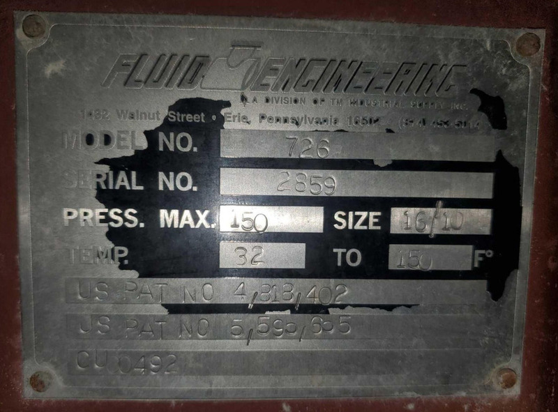 Fluid Engineering, filter screen 726, size 16/10, 150 psi, 32-150°F, scrapers & Control panel - Image 2