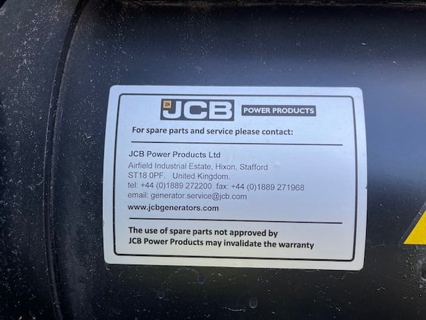 62 KW JCB #G70RS, diesel trailer mounted, Tier 4F, sound attenuated enclosure, 120/240/208/277/480 Volts, 586 - Image 8