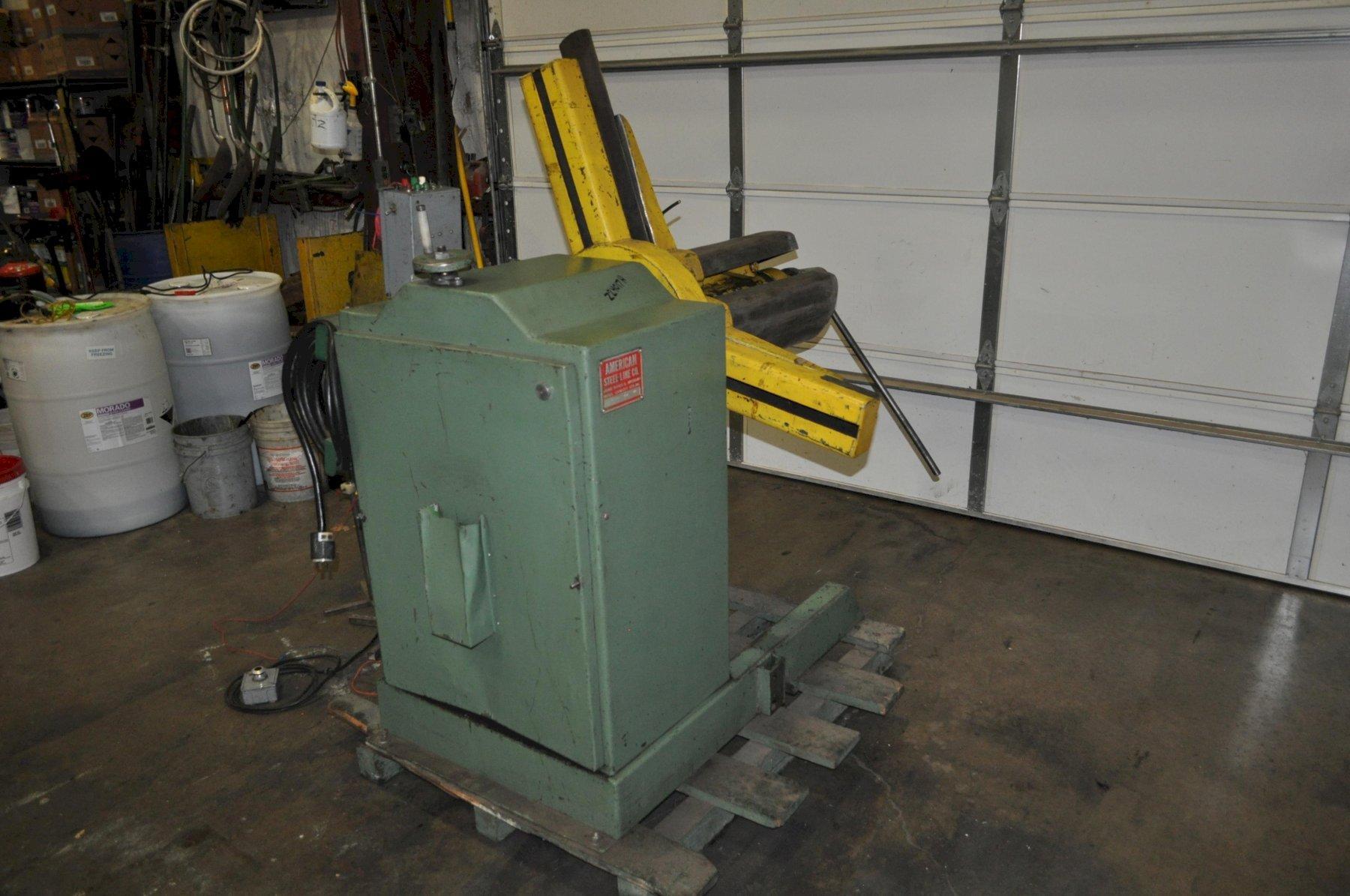 4000 lb. American Steel Line #60, motorized uncoiler, 26" mandrel, 50" outside dimensions, 16"-20" ID, manual - Image 5