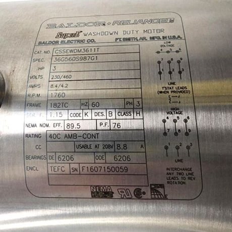 5 cu.ft. Munson #HD-1-1/2-3-SS, Stainless Steel plough/paddle mixer - Image 6