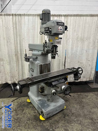Lagun #847, vertical knee mill, 9" x47" table, 1.5 HP, index base, serial #21356 - Image 1