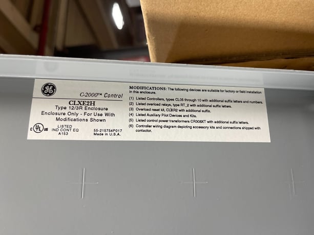 GE, CLXE2H, Accessory Enclosure Kit, for CL05-10 C-2000 Control Box, 22" x 21.2" 8", Type 12/3R, Metal - Image 3