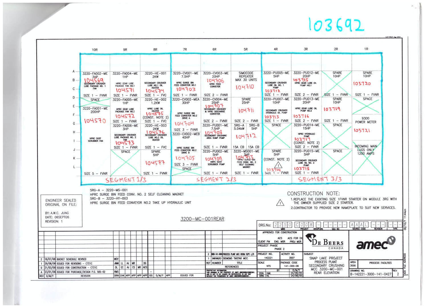 Siemens, Tiastar, Motor Control Center (MCC) Section, 3 segmented bucket - Image 4