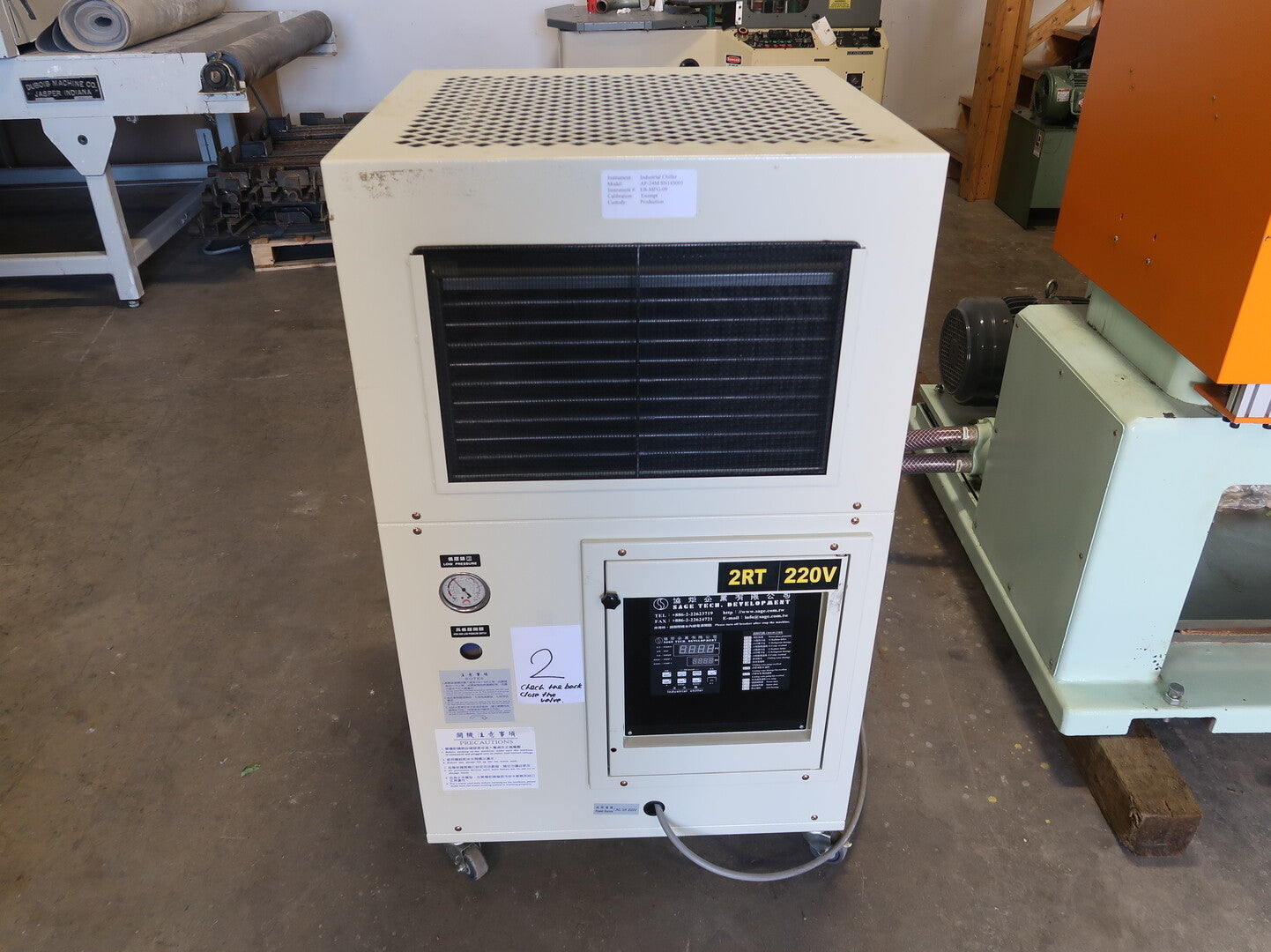 Ningbo #EB-MFG-03, Punching Machine w/Sage Tech APS-24M Chiller, 5 HP, 24000 BTU/Hr, 2016 - Image 7