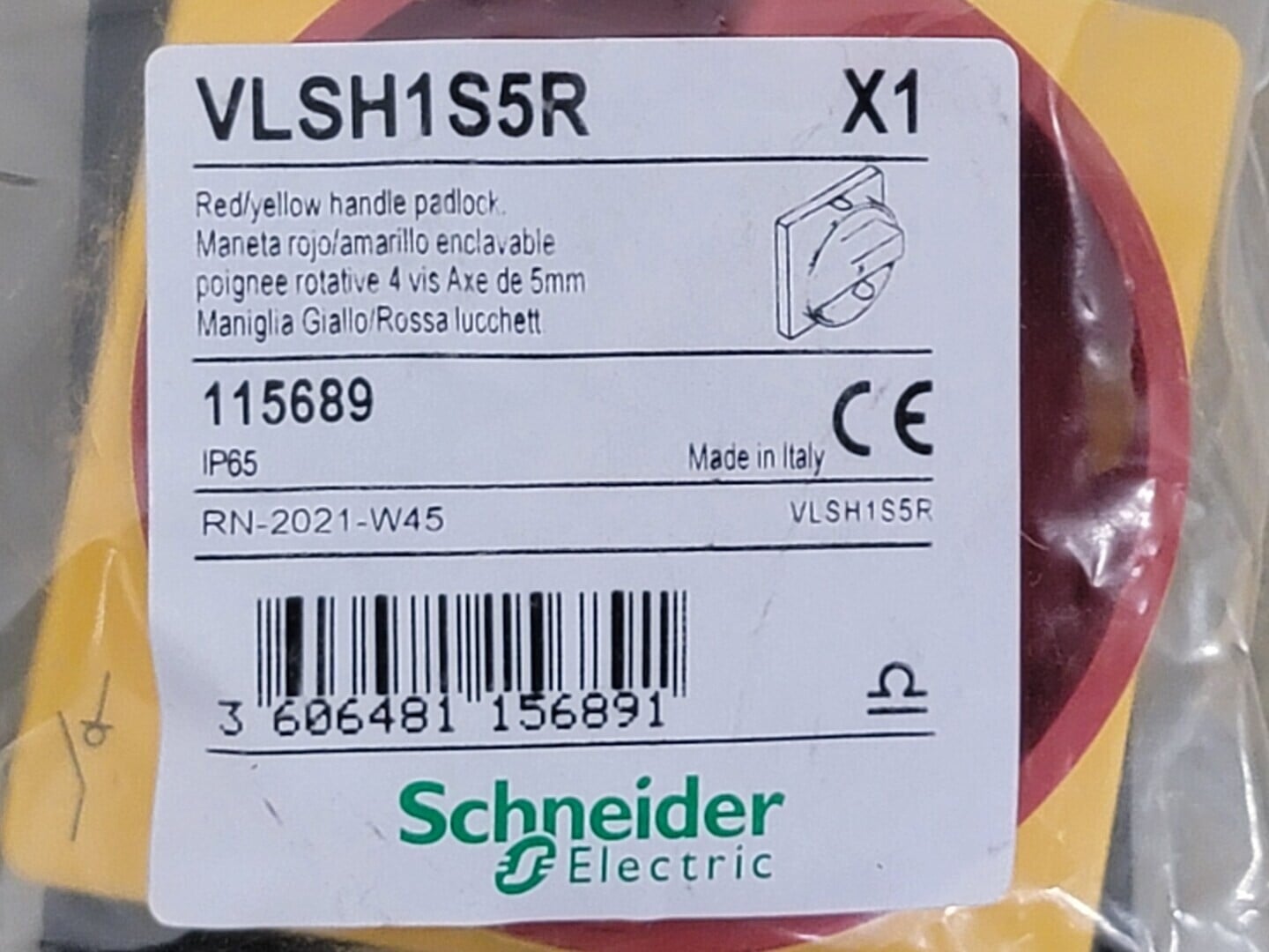 Schneider Electric, VLSH1S5R, Disconnect Switch, TeSys VLS, Rotary Handle, (Box of 166) - Image 2