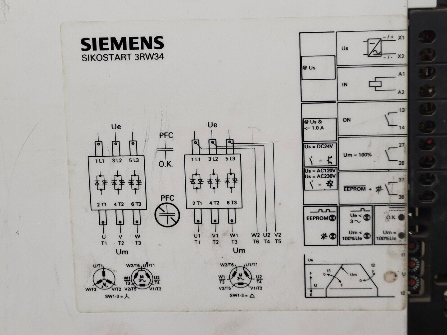 150 HP Siemens, 3RW3466-0DC34, Sikostart AC Semiconductor Motor Controller, 195 Amps, 460 V, 3 phase - Image 5