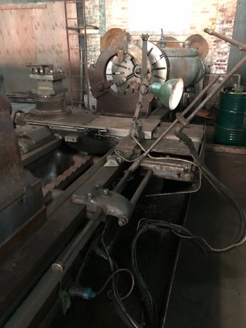 32" x 144" Axelson #A32, 38-1/2" max swing, 28" 4-jaw, taper, steady, 4WTP, 25 HP, coolant - Image 10