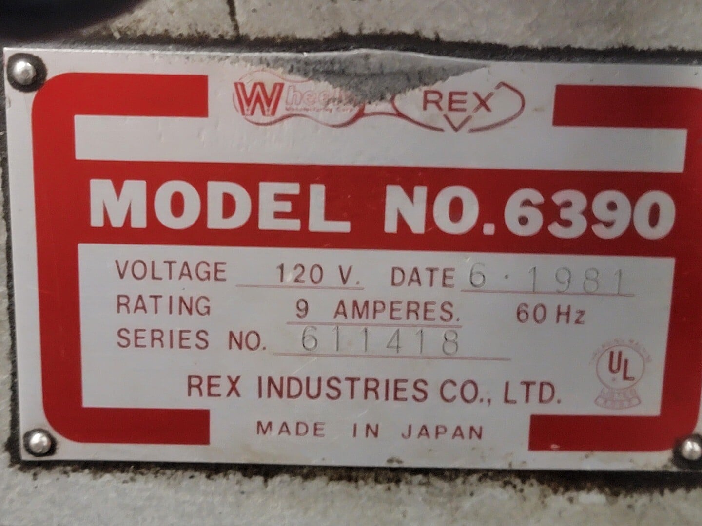 1/4" -2" Wheeler-Rex #6390, pipe threader machine, 120 V., 1-phase, 9 amps., tool & dies - Image 2