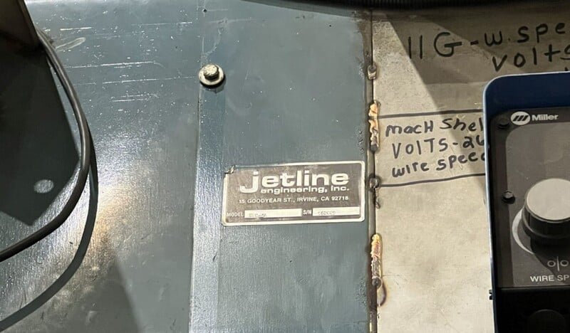 Jetline #LWC-144, 144" combination internal external longitudinal seam welder - Image 3