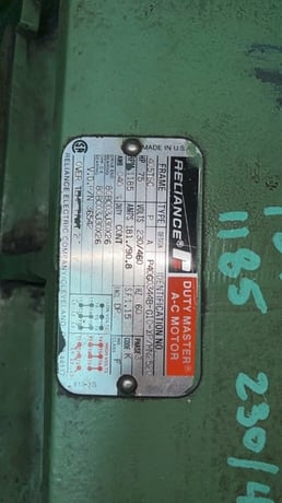 75 HP 1185 RPM Reliance, Frame 405TSC, DP, 1.15 service factor - Image 2