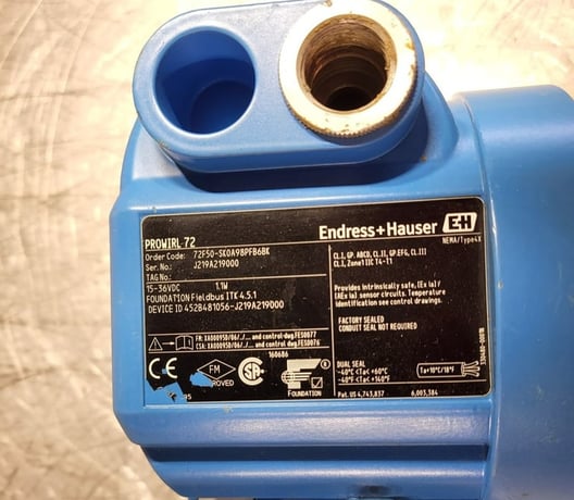 Endress & Hauser #72F50-SK0A98PFB6BK, Prowirl Flow Meter, +-0.75 % measurement error, 0.16...2'360 m3/h range - Image 2