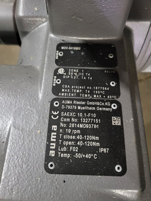 2" HP Valves/Key Valve Technologies #MOV-34100D2, Globe Valve w/Actuator, 179 bar, 19 RPM, 575 VAC, 2014 - Image 2