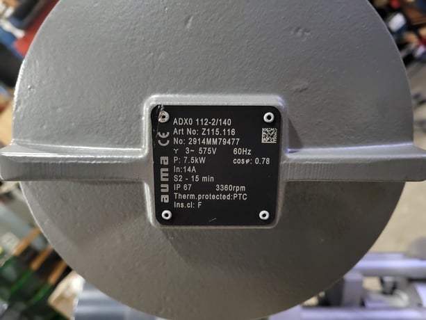 6" HP Valves/Key Valve Technologies #SAEXC-16.1-F16, Stop Check Valve w/Actuator, 75 RPM, 7.5 kW, 575 V - Image 4