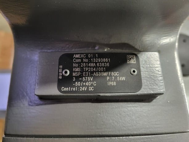 6" HP Valves/Key Valve Technologies #SAEXC-16.1-F16, Stop Check Valve w/Actuator, 75 RPM, 7.5 kW, 575 V - Image 5
