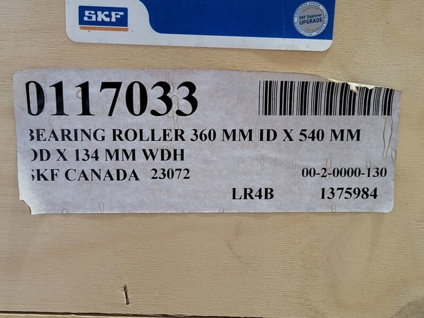SKF #23072-CACK/C3W33, Spherical Roller Bearing w/Tapered Bore, 360 mm Bore, 540 mm Outside dia., 134 mm - Image 5