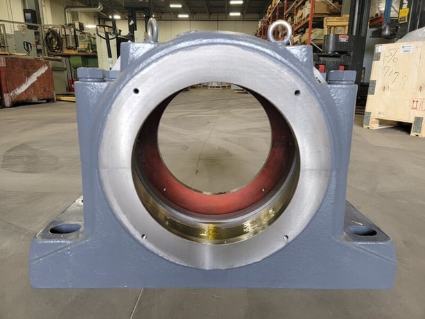 Pramac #SD3056D, Split Plumber Block Bearing Housing, 19.69" H x 960 mm L, 710 mm Distance between Bolts - Image 1