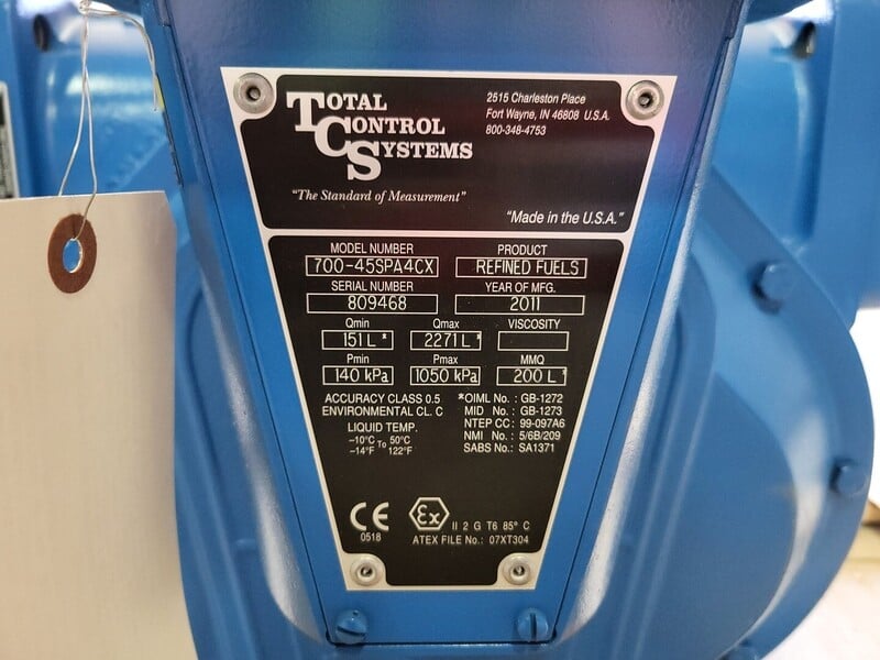 TCS #700-45SPA4CX, Rotary Flow Meter w/Air Eliminator & Strainer, 4" Flange, 151-11 LPM Flow, 140-1050 kPa - Image 2