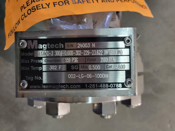 Magtech #LG6C-3-300#-0.600-302-229-23.622-IN-(FS)(WN), Magnetic Level Gauge, 559 psig Chamber & 2100 psig - Image 2