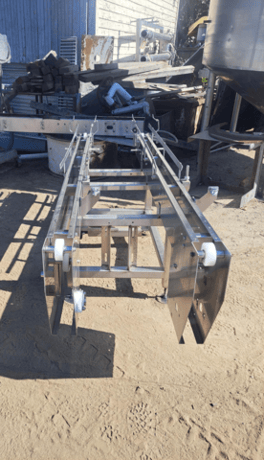 3.5" wide x 7' long, Trans Automatic Technologies conveyor, Stainless Steel frame, 2021 - Image 4