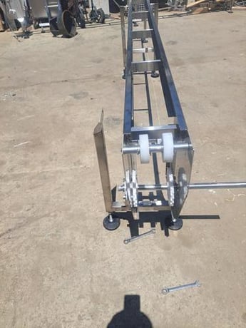 8" wide x 12' long, Trans Automatic Technologies conveyor, Stainless Steel frame, 2021 - Image 3
