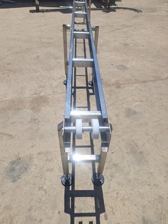 8" wide x 12' long, Trans Automatic Technologies conveyor, Stainless Steel frame, 2021 - Image 4