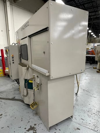 Almco #2SF-36, deburring machine, 1200 SFM, 7.5 HP, 36" diameter x 18.5" tub, 2014 - Image 10