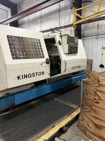 Kingston #CL38CX3000, CNC hollow spindle flat bed lathe, Fanuc 0iTF, 26" swing x 120" centers, 20" chuck - Image 1