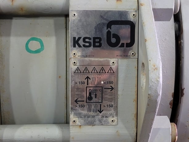 376 GPM, KSB #HGM-3/4, Multi-Stage Pump, 800 psi, 3576 RPM, 2005 - Image 2