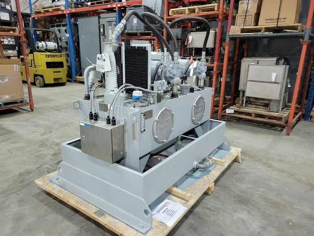 25 HP Rexon #284TD, Hydraulic Power Unit w/Radiator & Double Motors, 400 liters Tank, 3 Ph., 1765 RPM, 575 V - Image 1