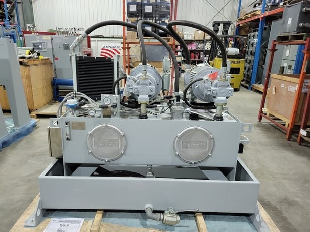 25 HP Rexon #284TD, Hydraulic Power Unit w/Radiator & Double Motors, 400 liters Tank, 3 Ph., 1765 RPM, 575 V - Image 5
