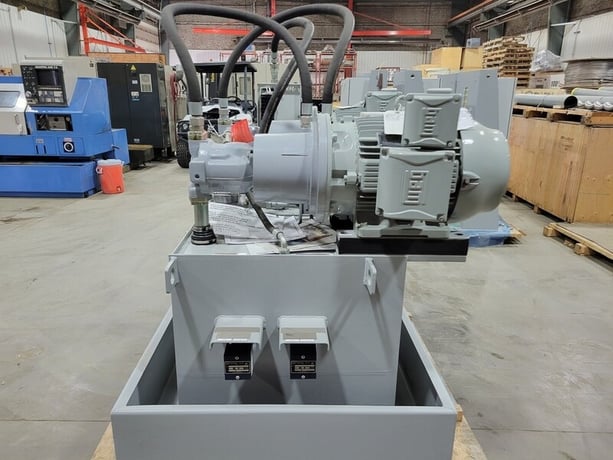 25 HP Rexon #284TD, Hydraulic Power Unit w/Radiator & Double Motors, 400 liters Tank, 3 Ph., 1765 RPM, 575 V - Image 6