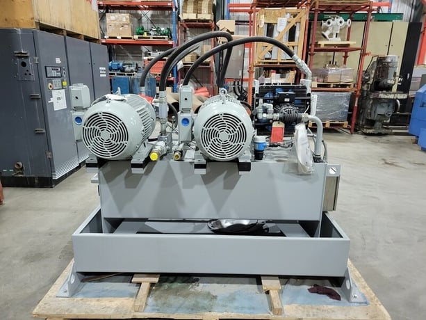 25 HP Rexon #284TD, Hydraulic Power Unit w/Radiator & Double Motors, 400 liters Tank, 3 Ph., 1765 RPM, 575 V - Image 9