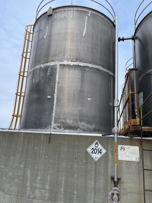 29036 gallon Peacock Inc, Aluminum Storage Tank For Hydrogen Peroxide, 15' diameter x 27' H, 132000 Liters - Image 7