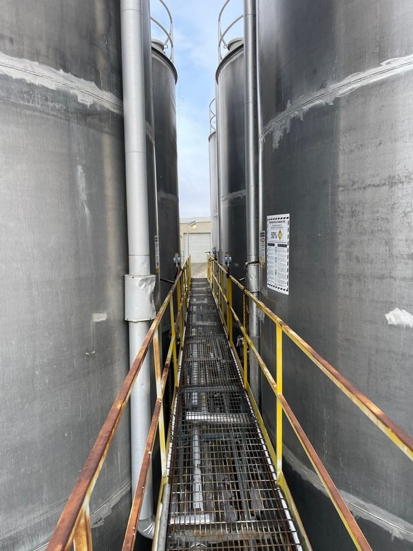 29036 gallon Peacock Inc, Aluminum Storage Tank For Hydrogen Peroxide, 15' diameter x 27' H, 132000 Liters - Image 9
