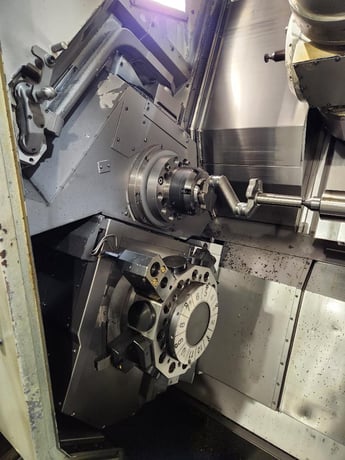 Okuma #MacTurn-250-2S/1000 Big Bore 5" Axis CNC turning center w/live milling, OSP-P100L Control, 2005 - Image 6