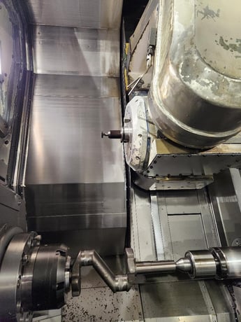 Okuma #MacTurn-250-2S/1000 Big Bore 5" Axis CNC turning center w/live milling, OSP-P100L Control, 2005 - Image 7