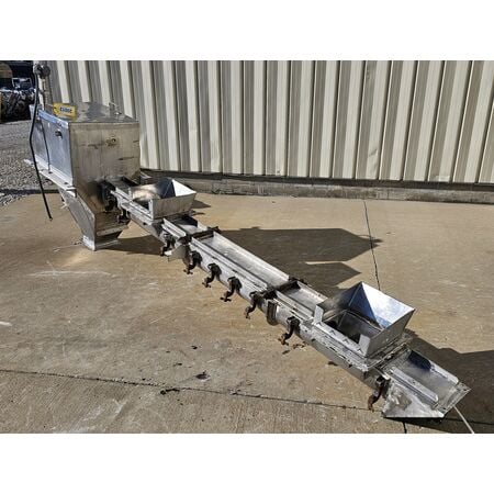 6" diameter x 10.11' long, Stainless Steel screw conveyor auger feeder, sanitary food grade - Image 2