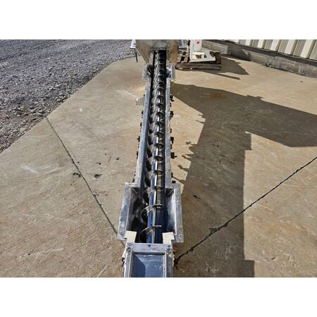 6" diameter x 10.11' long, Stainless Steel screw conveyor auger feeder, sanitary food grade - Image 3