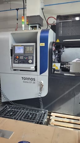 Tornos #GT-26, CNC Swiss lathe, 25.4mm bar capacity, Iemca 12' barfeeder, mist collector, 2021 - Image 7