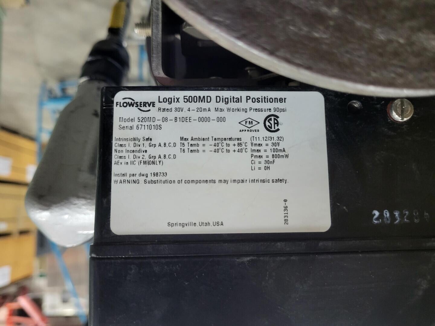 1/2" Albrecht-Automatik #ASV-R/O, Pneumatic Control Valve, 7 bar @ 10 deg. C, 90 psi Digital Positioner, 30 V - Image 3