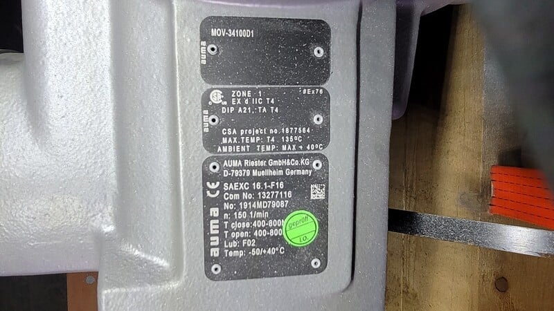 16" HP Valves/Key Valve Technologies #KJP-1500-Isolating-Valves, Parallel Slide Gate Valve, Class 1500, ASME - Image 4