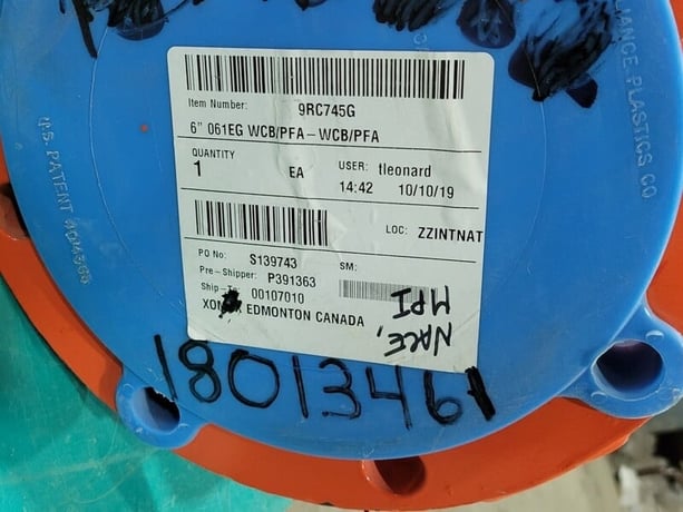 6" Tuflin Xomox #061EG, Plug Valve, Class 150, Seat/Liner PFA, 400 Deg F - Image 3
