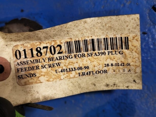 Sunds #SFA390, Assembly Bearing, for SFA390 Plug Feeder Screw - Image 2